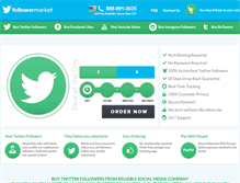 Tablet Screenshot of followermarket.com